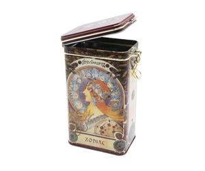 Fridolin Art Nouveau: Zodiac 19399 Metal Storage Jar/Coffee Tin with Swing Top Volume Approx. 1.4 Litres