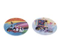 Fridolin F17926 Coaster for Glass from Metal/Cork Rosina Wachtmeister Set of 4 Pieces in Metal Box