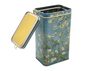 Fridolin Van Gogh 19404 Storage Jar/Coffee Tin Metal with Clip Closure Volume Approx. 1.4 Litres Almond Blossom