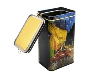 Fridolin Van Gogh: Cafe de Nuit 19403 Metal Storage Jar/Coffee Tin with Swing Top Volume Approx. 1.4 Litres