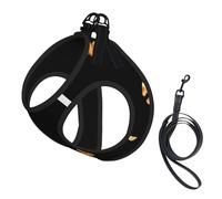 Fried Chicken and Waffles No Pull Dog Harness and Leash Set, Cute Reflective Adjustable Vest for Small Dogs,Breathable Mesh Puppy Harness for Walking Hiking,Small