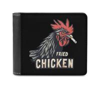 Fried Chicken Funny Wallet for Men RFID Blocking Bifold Wallet Soft Billfold with Card Slots Custom Gifts
