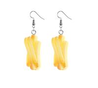 Fried Chicken Leg Wing French fries Dangle Earrings for Women Lifelike Simulation Food Resin Earrings Jewelry, Resin, No Gemstone