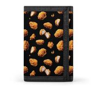 Fried Chicken Nugget Wallet Slim Trifold Purse Card Holder Money Pouch Organizer Wallets