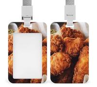 Fried Chicken Nuggets ID Badge Holder with Lanyard ID Holder