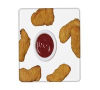 Fried Chicken Nuggets Mouse Pad Gaming Mouse Mat Non-Slip Rubber Funny Mousepad for Computer Laptop Gamer 7.9x9.4 inch