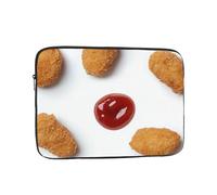 Fried Chicken Nuggets Pattern Laptop Sleeve 12 Inch Shockproof Protective Notebook Case Travel Laptop Bag for Men Women