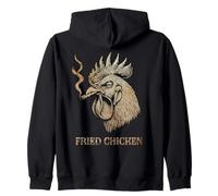 Fried Chicken Smoking Weed 420 Stoner Cannabis Marijuana Zip Hoodie