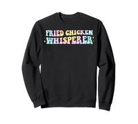 Fried Chicken Whisperer Funny Food Lover Groovy Tie Dye Sweatshirt