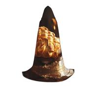 fried dough twist S Printed Halloween Wizard Cape | Themed Party Costume | Adult/Youth Cosplay Cape | Sizes S M L