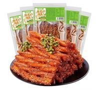 Fried Dough Twists Spicy sticks, Hunan vine pepper flavor hot strips 100g/bag, Instant hot stick, Classic Chinese latiao snacks, Spicy bar snack gift bag, Leisure snack, Big gluten, malabang (2 bags)