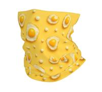 Fried Egg And White Dots Stylish Tube Scarf Multifunctional Face Cover Bandana For Men Yoga Workout