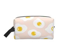 Fried Egg Food RepeatMakeup Trave Bag for Women,Cosmetic Large Capacity Organizer