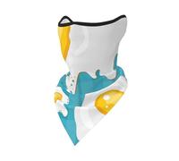 Fried Egg Food Windproof Mask,Neck Gaiter Winter Motorcycle Face Cover