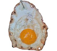 Fried Egg Hanging on a Nail, Funny Egg Sculptures Decoration Thrown on The Wall, Greasy Fried Egg Wall Art Gourmet Decoration for Interior Living Room Kitchen (Resin)