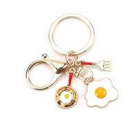 Fried Egg Keychain, Creative Keychain for Women, Funny Egg Frying Pan Design, Ideal as a Birthday Gift for Your Girlfriend, Small Gifts for Women, Wonderful Friendship Gifts, Gifts