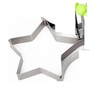 Fried Egg Mold Stainless Steel Fried Egg Shaper Mould Maker Breakfast Baking Pancake Mold Creative Cake Tool Cooking Kitchen Gadgets(Star Shaped)