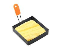 Fried Egg Moulds Non Stick, Square Pancake Mold, Egg Shaper for Frying Stainless Steel, Eggs Rings with Anti Scald Folding Handle, for Kitchen Cooking Tool