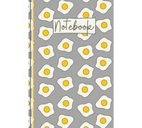 Fried Egg Notebook: Funny Fried Egg Lined Journal, The Perfect Novelty Fried Egg Gift for Anyone who Loves Fried Eggs or Cute Notebooks - Grey