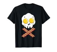 Fried Egg With Bacon - Skull Bone - Food T-Shirt