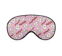 Fried Eggs and Bacon Sleeping Eye Mask Eye Shade with Adjustable Strap Blindfold for Airplane Travel