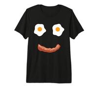 Fried Eggs & Bacon Happy Face Breakfast Food Kids Men Women Premium T-Shirt