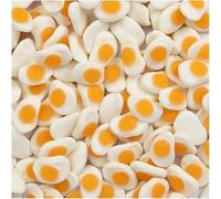 Fried Eggs Bag - Cream Caramel Flavoured Jelly Sweets - Coated in sugar for extra sweetness - Perfect for Halloween (1500g)