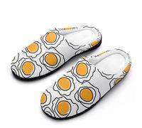 Fried Eggs Poached Eggs Mens Slipper Slip On Winter Warm House Slippers Shoes Indoor Outdoor