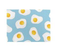 Fried Eggs Seamless Pattern Adults 500 Pieces Puzzles-Jigsaw Wooden Puzzle for Adults Elderly