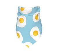 Fried Eggs Seamless Pattern,Bib Scarf Triangle Hood Adjustable Pet Scarf Washable Hood Suitable for Small, Medium and Large Dogs and Cats