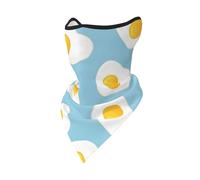 Fried Eggs Seamless Pattern Windproof Mask,Neck Gaiter Winter Motorcycle Face Cover