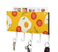 Fried Eggs Tomatos Slices Rosemary Key Holder Hanger Rack Mail Organizer
