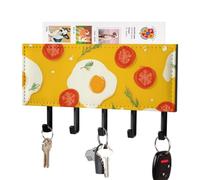 Fried Eggs Tomatos Slices Rosemary Key Holder Hanger Rack Mail Organizer