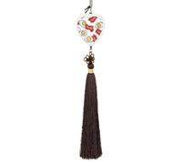 Fried Eggs with Bacon Cute Car Pendant Glass Rear View Mirrors Charms Ornament Crafts Creative Hanging Decor