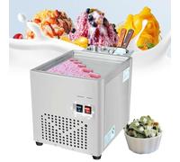 Fried Ice Cream Machine, 220v Fried Ice Cream Roll Machine with Single Square Plate, Stainless Steel Fried Ice Cream Roll Machine, Dessert Shop Yogurt Cream Machine