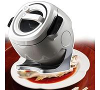 Fried Rice Machine 1000W, 6L Cooking Stir-fry Robot, Commercial Food Processor With Smart Touch 360° Rotating 3D All-round Heating for Stir Frying, Stewing, Cooking Cooker