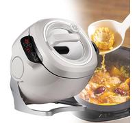 Fried Rice Machine, 2000W Automatic Cooking Pot, 6L Auto Stir Fry Wok with Smart Touch 360° Rotating 3D All-Round Heating for Stir Frying and Stewing