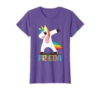 Frieda Name - First Name Frieda - Colourful Dancing Unicorn T-Shirt