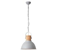 Frieda Pendant Light Industrial Gray Concrete Wood Ø39Cm Max. 60W E27 Adjustable