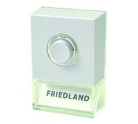 Wired Door Bell Push Button with Name Space Plate Lit White -Honeywell Friedland