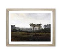 Friedrich Caspar David Landscape No.1 Classic Painting Framed Print | A2 Oak Framed Wall Art | Ready to Hang | Classic Historical Picture | Living Room Bedroom Lounge Office