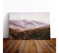 Friedrich Caspar David Memories of The Giant Mountains Canvas Print | Gallery Wrapped 30mm Frame Wall Art | 30x20 inches | Ready to Hang | Modern Landscape Picture | Living Room Bedroom Lounge Office