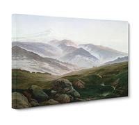 Friedrich Caspar David Memories of the Giant Mountains Canvas Print | Gallery Wrapped 30mm Frame Wall Art | 24x16 inches | Ready to Hang | Classic Landscape Picture | Living Room Bedroom Lounge Office