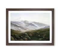 Friedrich Caspar David Memories of the Giant Mountains Classic Painting Framed Print | A2 Walnut Framed Wall Art | Ready to Hang | Classic Landscape Picture | Living Room Bedroom Lounge Office