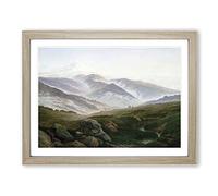 Friedrich Caspar David Memories of the Giant Mountains Classic Painting Framed Print | A4 Oak Framed Wall Art | Ready to Hang | Classic Landscape Picture | Living Room Bedroom Lounge Office