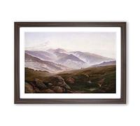 Friedrich Caspar David Memories of The Giant Mountains Framed Print | A2 Walnut Framed Wall Art | Ready to Hang | Modern Landscape Picture | Living Room Bedroom Lounge Office