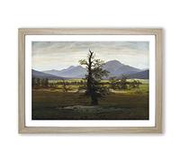 Friedrich Caspar David The Lonely Tree Framed Print | A2 Oak Framed Wall Art | Ready to Hang | Modern Floral Picture | Living Room Bedroom Lounge Office