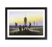 Friedrich Caspar David The Stages of Life Classic Painting Framed Print | A4 Black Framed Wall Art | Ready to Hang | Classic Historical Picture | Living Room Bedroom Lounge Office