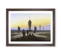 Friedrich Caspar David The Stages of Life Classic Painting Framed Print | A4 Walnut Framed Wall Art | Ready to Hang | Classic Historical Picture | Living Room Bedroom Lounge Office