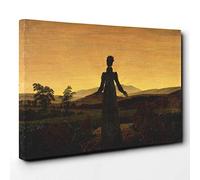 Friedrich Caspar David Woman Before The Rising Sun Canvas Print | Gallery Wrapped 30mm Frame Wall Art | 30x20 inches | Ready to Hang | Modern People Picture | Living Room Bedroom Lounge Office